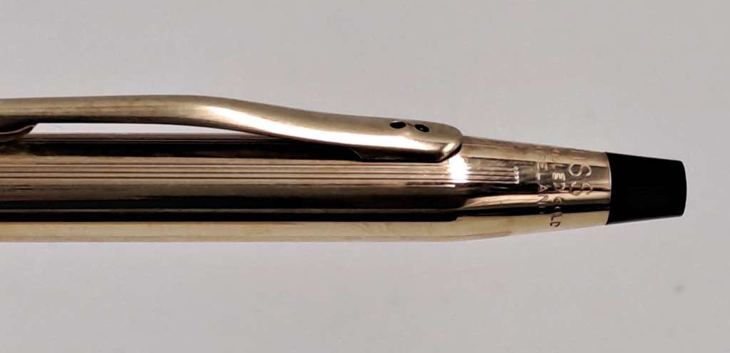 Vintage 1/20 10kt rolled gold Cross ballpoint point in Brown Hard case- ink is dry