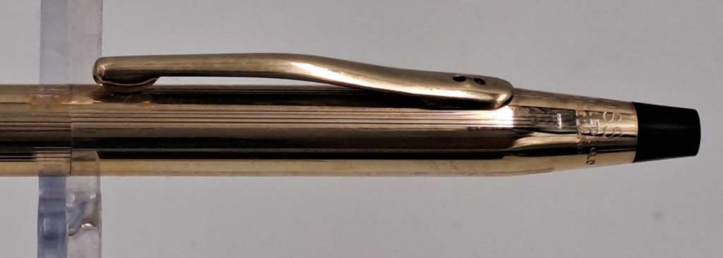 Vintage 1/20 10kt rolled gold Cross ballpoint point in Brown Hard case- ink is dry