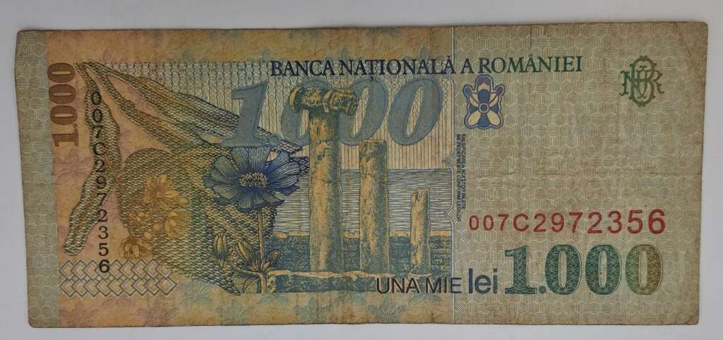1998 Romania 1000 Lei Banknote