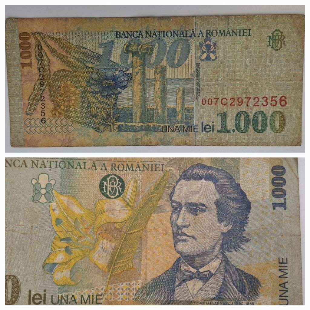 1998 Romania 1000 Lei Banknote