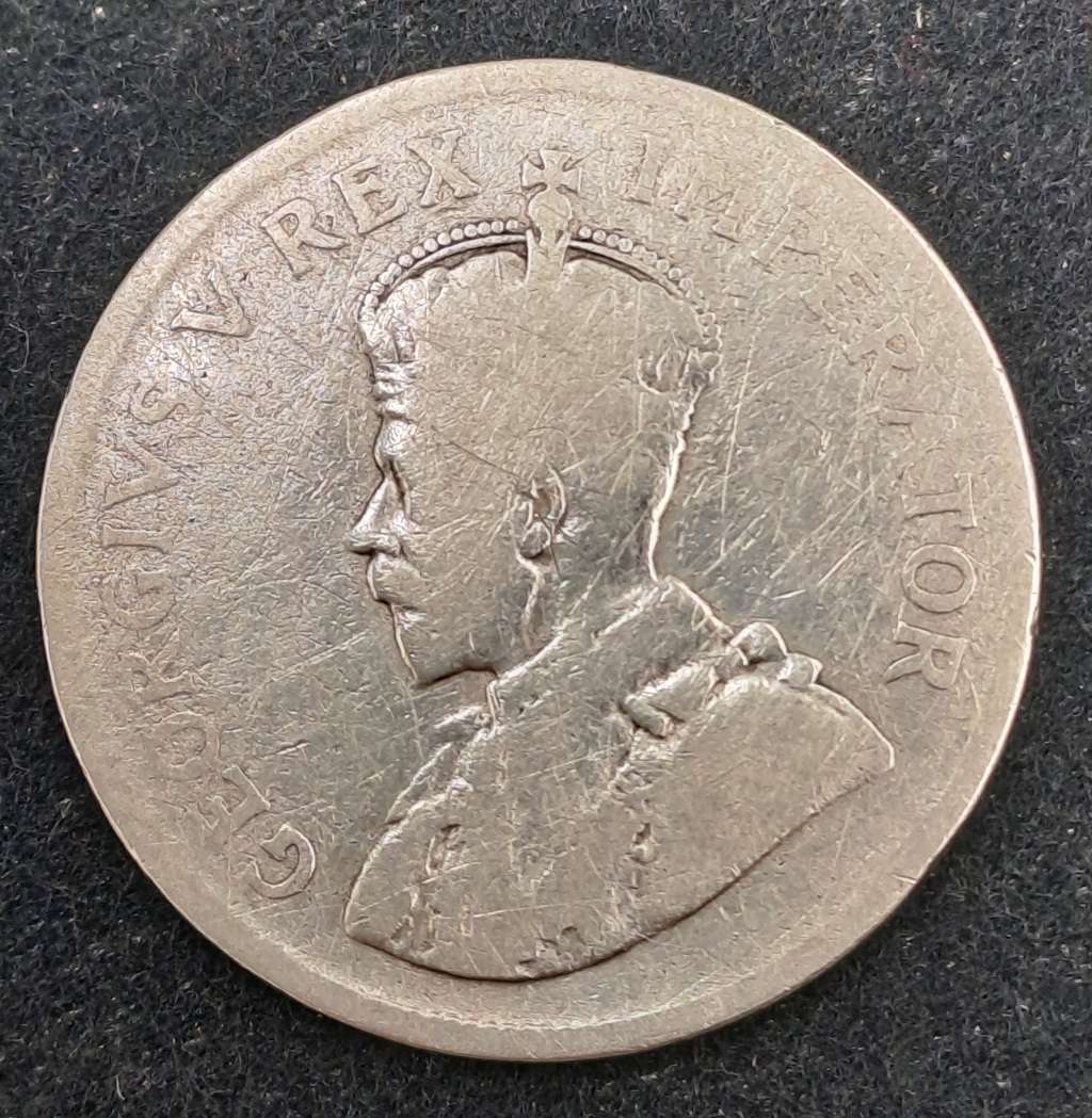 Minted between 1923-1936- one Zuid Africa Silver (.800) 2½ Shillings - George V-poor condition