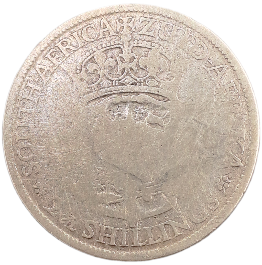 Minted between 1923-1936- one Zuid Africa Silver (.800) 2½ Shillings - George V-poor condition