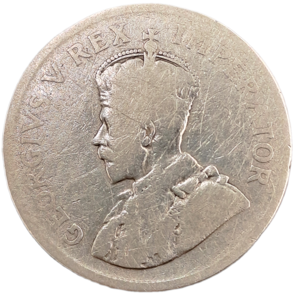Minted between 1923-1936- one Zuid Africa Silver (.800) 2½ Shillings - George V-poor condition