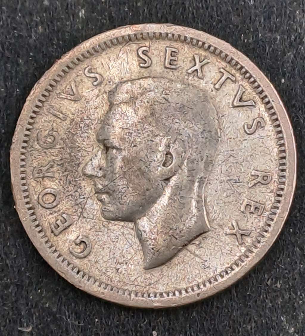 1952 South Africa Silver 6 Pence - George VI SUID AFRIKA