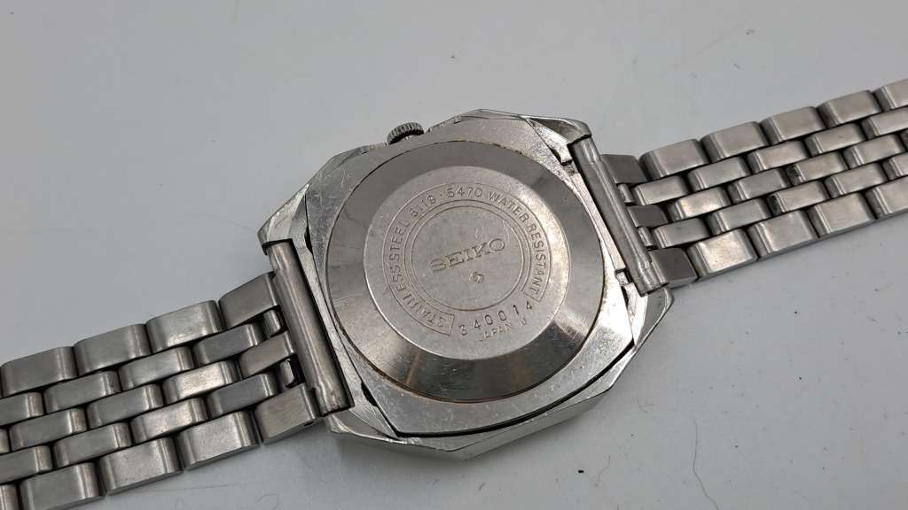 Vintage 1973 Seiko Automatic Mens Watch  Working -See condition -6119-5470 Sn.340014