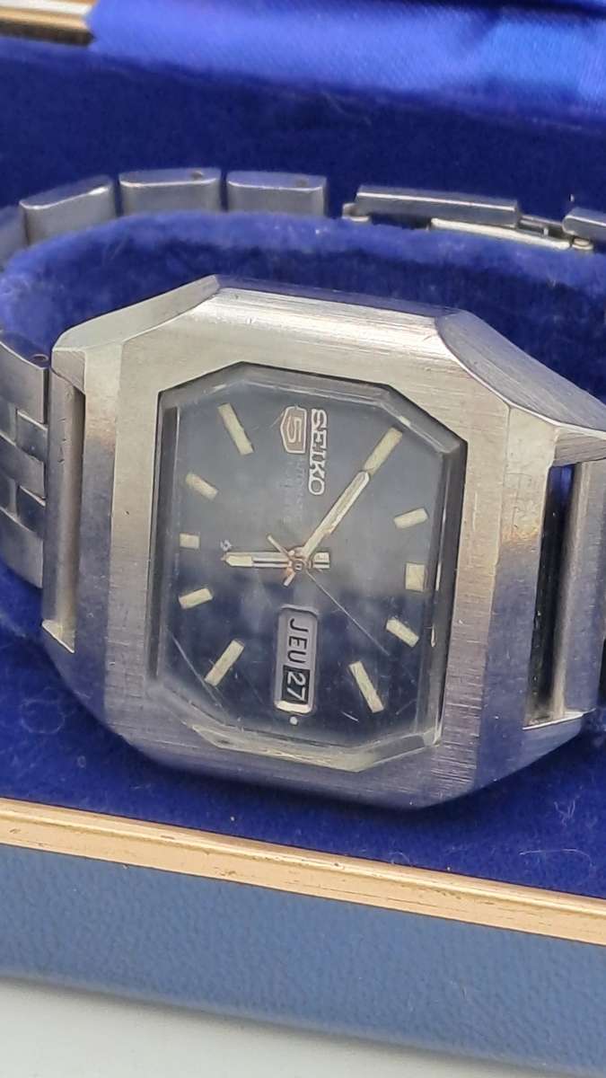 Vintage 1973 Seiko Automatic Mens Watch  Working -See condition -6119-5470 Sn.340014