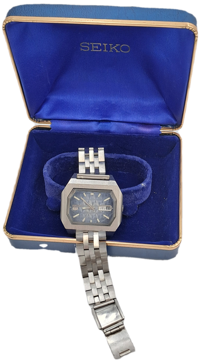 Vintage 1973 Seiko Automatic Mens Watch  Working -See condition -6119-5470 Sn.340014