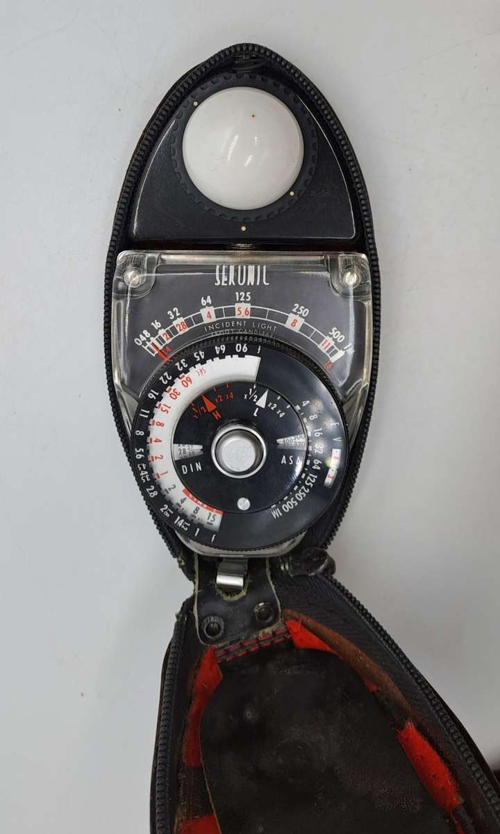 Vintage Sekonic Studio de Lux Photography Exposure meter in Pouch Model L28c2-Working