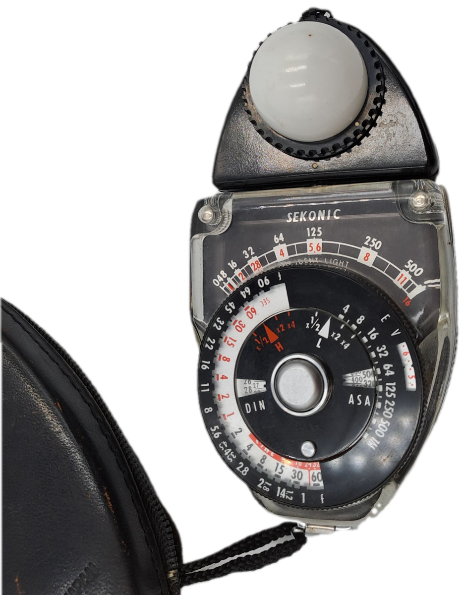 Vintage Sekonic Studio de Lux Photography Exposure meter in Pouch Model L28c2-Working