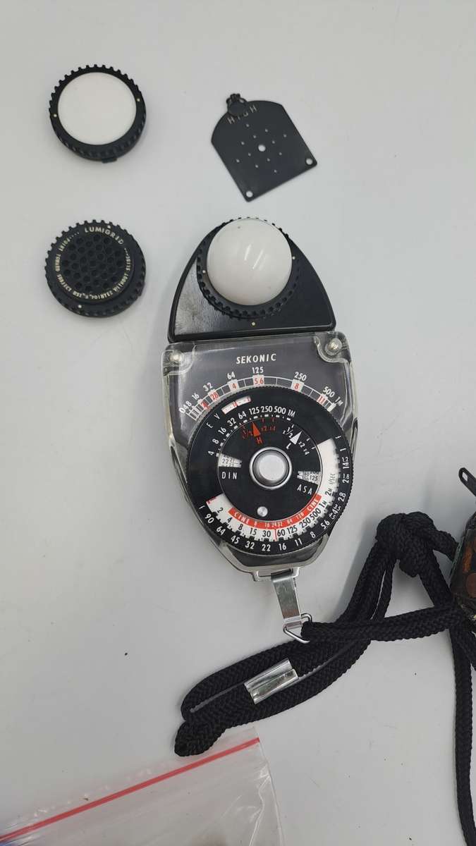 Vintage Sekonic Studio de Lux Photography Exposure meter in Pouch Model L28c2-Working