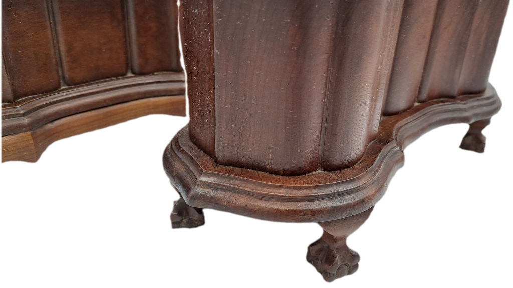 Vintage 1957 - 2 Solid Wood Jewelry Boxes Hand Made  -