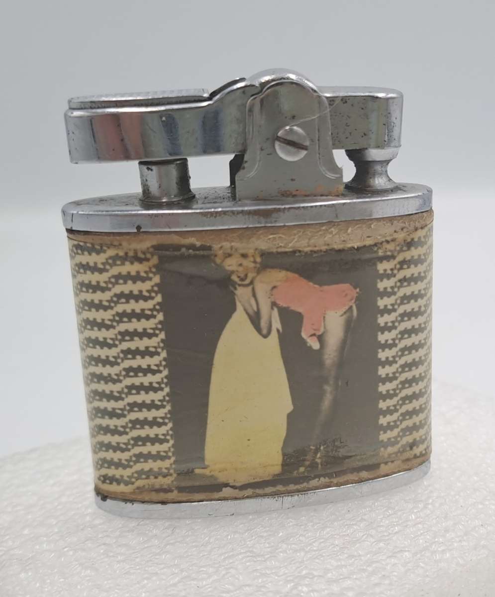 Vintage 1950'2 Hadson Lighter - with Pin-Ups on Both sides - By M.H.MFG.Co-need restoration