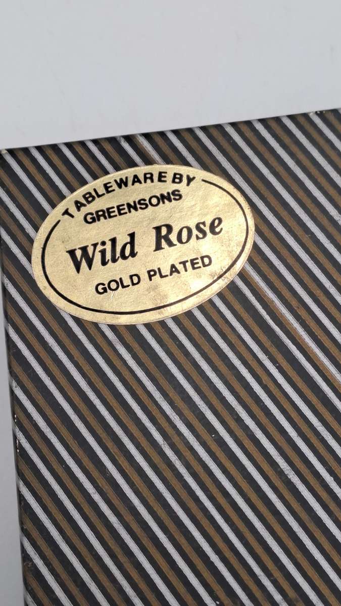 Boxed WILD ROSE Gold Plated Cake server By Greensons