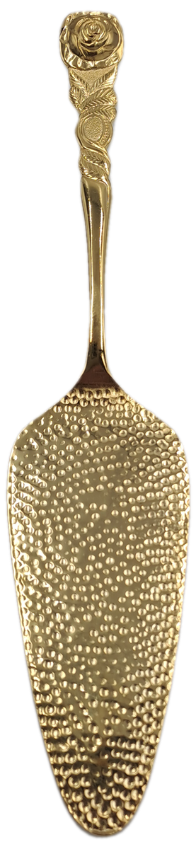 Boxed WILD ROSE Gold Plated Cake server By Greensons