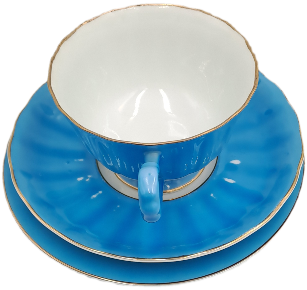 6 Vintage Trio's with M.B Stamp -Fine Bone China