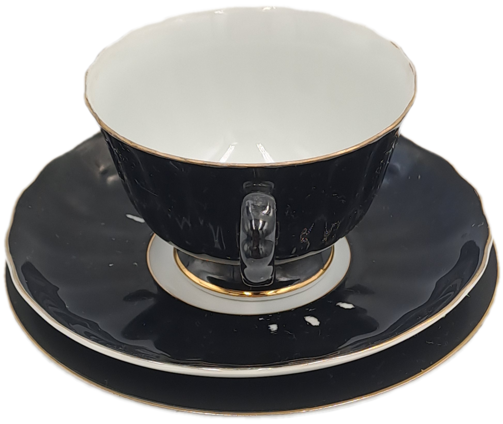 6 Vintage Trio's with M.B Stamp -Fine Bone China