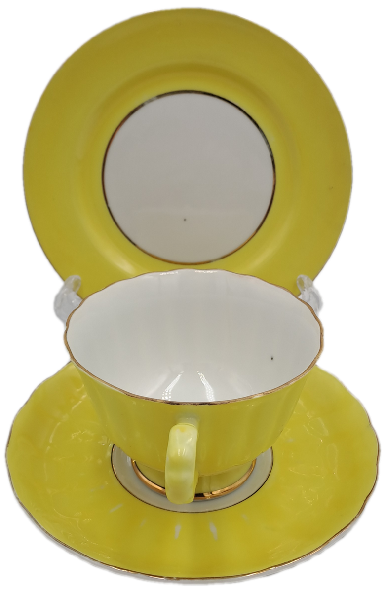 6 Vintage Trio's with M.B Stamp -Fine Bone China