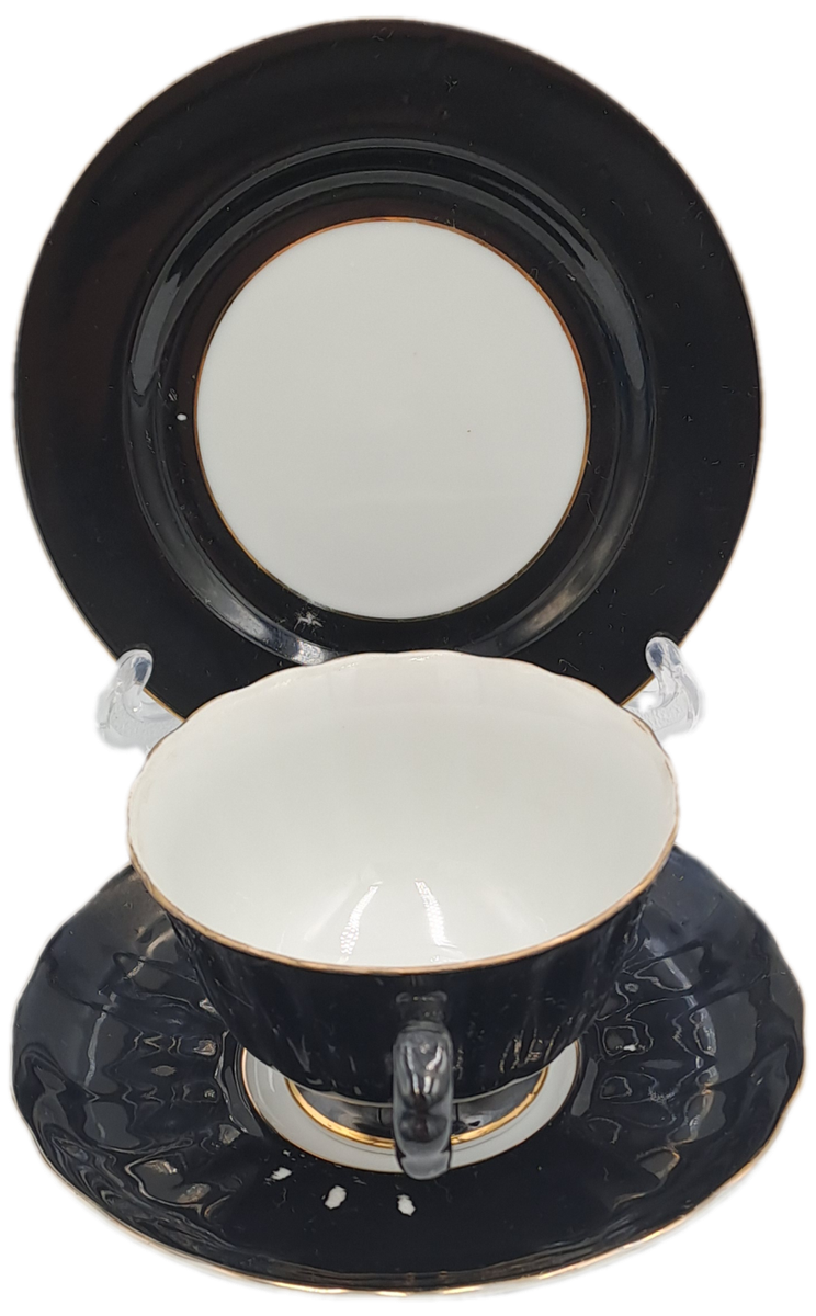 6 Vintage Trio's with M.B Stamp -Fine Bone China