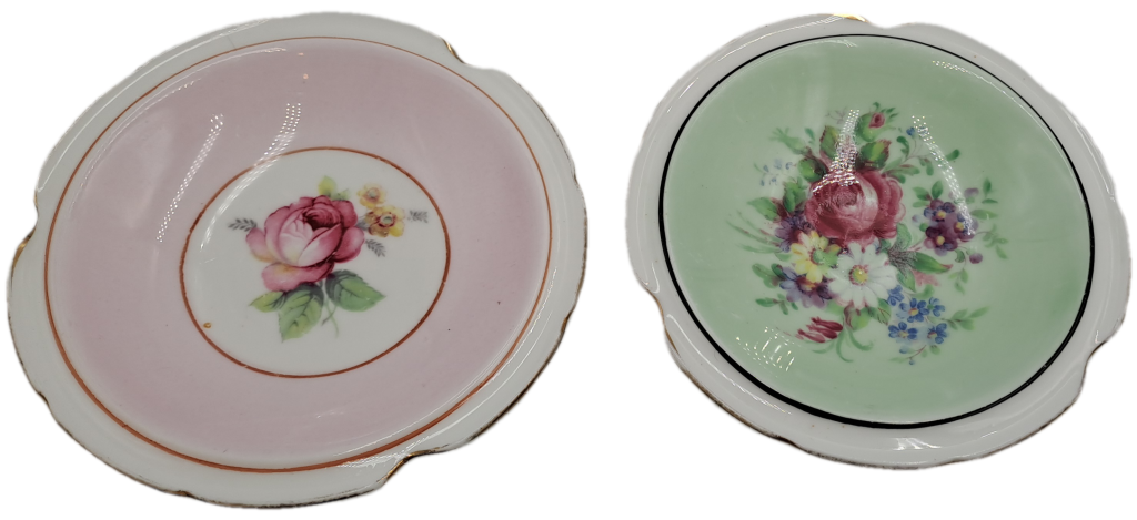 2 Vintage Paragon Fine Bone China Ashtrays - By Appointment H.M Queen and  H.M Queen Mary