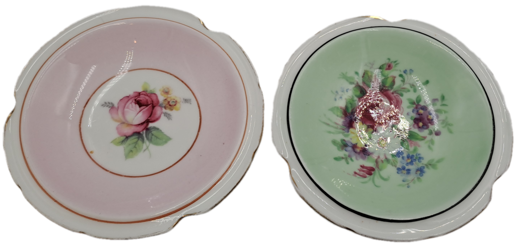 2 Vintage Paragon Fine Bone China Ashtrays - By Appointment H.M Queen and  H.M Queen Mary