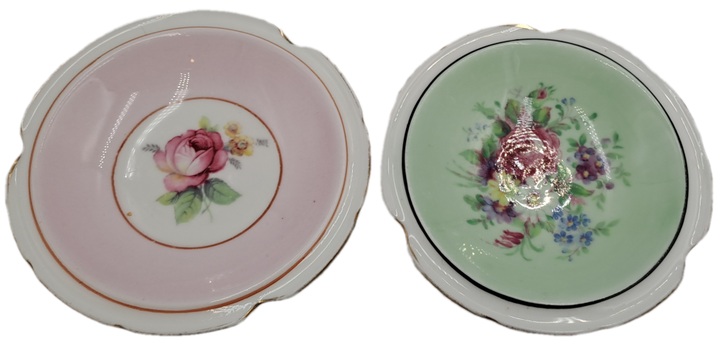 2 Vintage Paragon Fine Bone China Ashtrays - By Appointment H.M Queen and  H.M Queen Mary