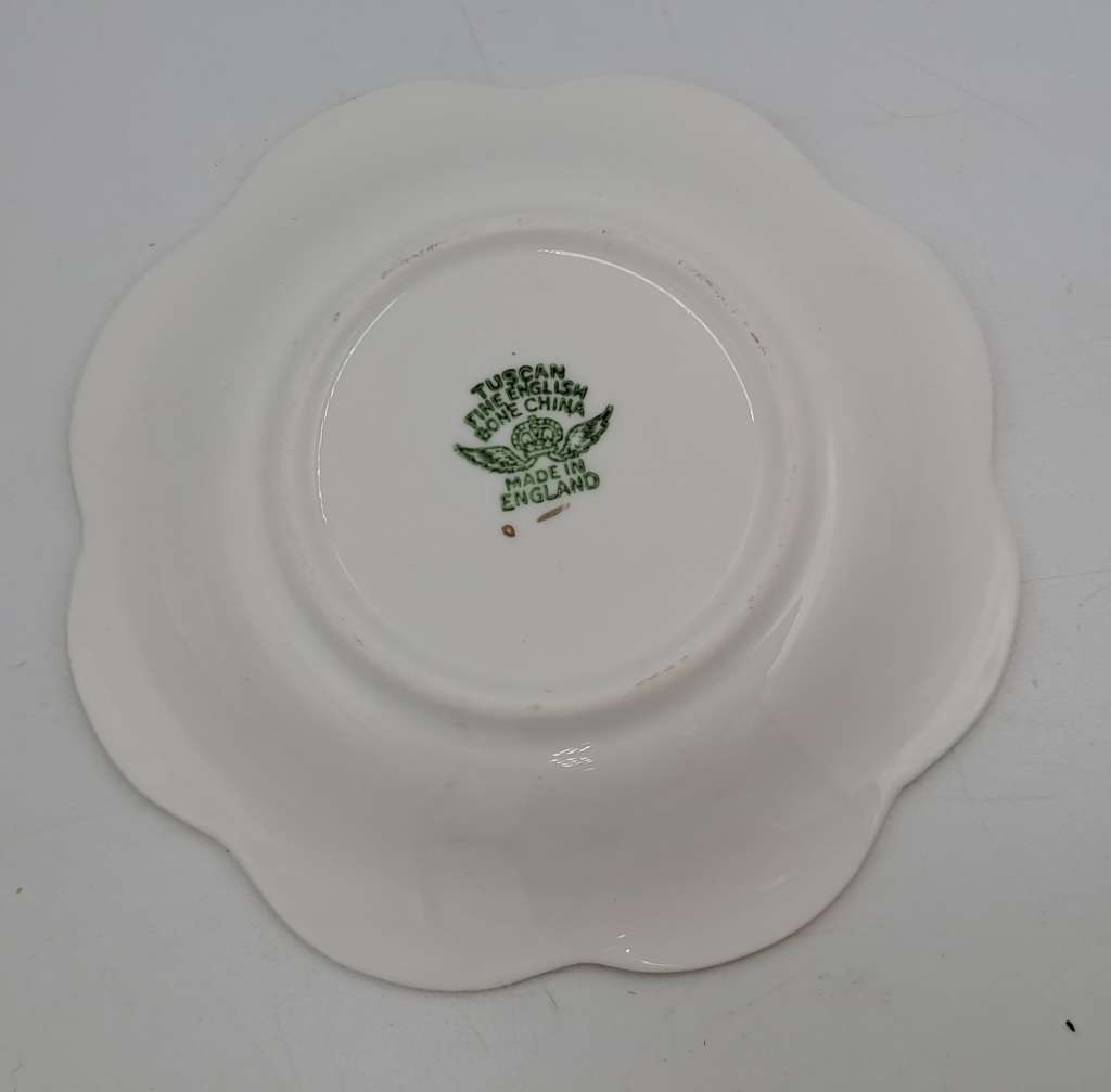 Small Vintage Tuscan Fine English Bone China Bon Bon /  Sweet Dish