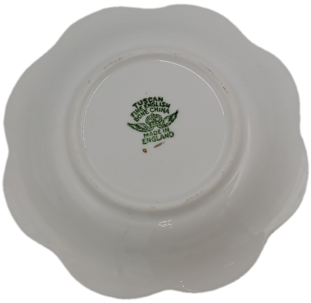 Small Vintage Tuscan Fine English Bone China Bon Bon /  Sweet Dish