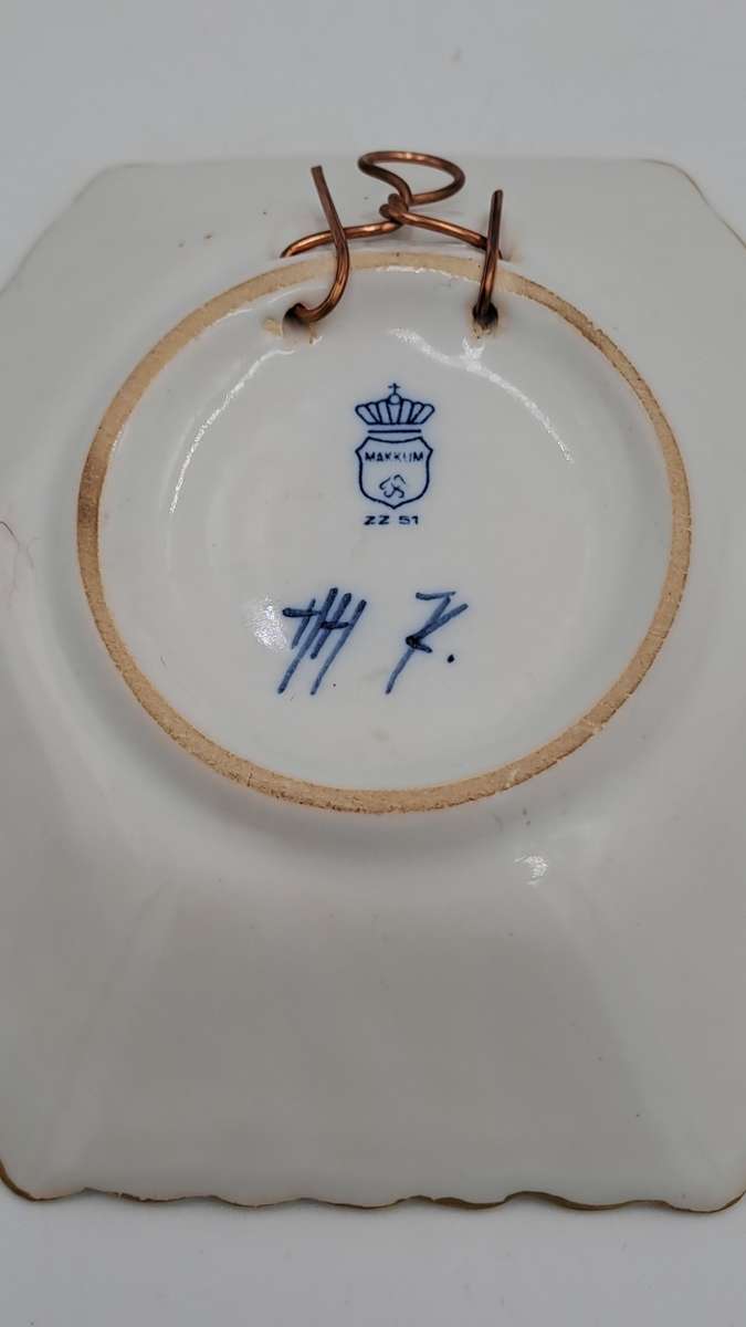 Antique Makkum Delft Porcelain Wall Plate -Netherlands