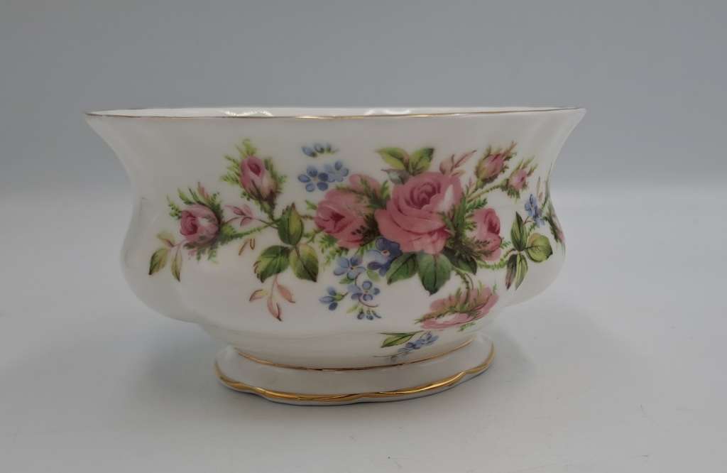 Vintage Royal Albert MOSS ROSE Tea Sugar Bowl- Bone China - England-