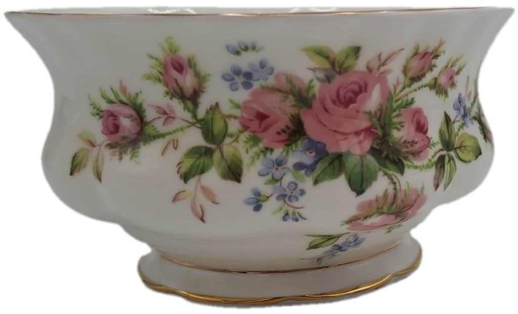 Vintage Royal Albert MOSS ROSE Tea Sugar Bowl- Bone China - England-
