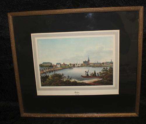 a very old (see back)  framed Print  (Not sure what this is ) - 396mm x 347mm see all photo's