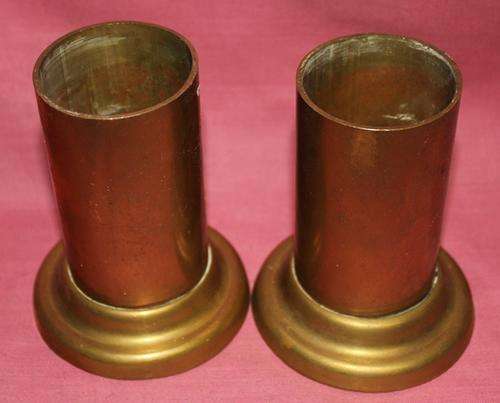 Crazy R1 Start!!! 2 x Brass Candle sticks (for large Candles) 865g - 105mm X 90mm