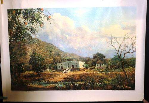 Fine Art Print (Unframed) of Boekenhoutfontein (Paul Kruger's Farm House by Gabriel de Jongh 1969