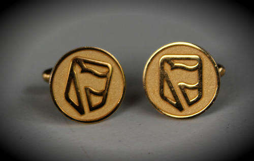a Pair of plated Vintage Standard Bank Cufflinks