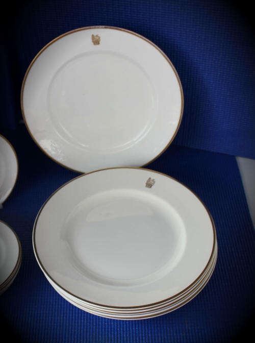 5 x Large Dinner Plates 252mm George Jones & Sons Crescent China "England"