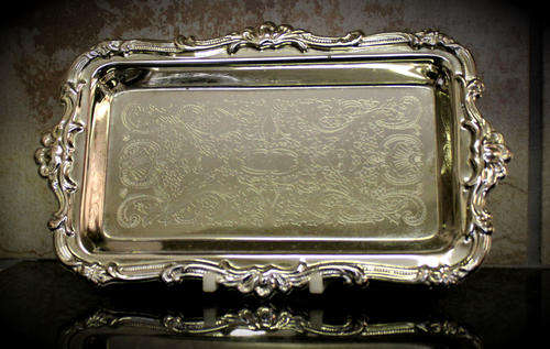 Crazy R1 Start !!!  Silver Plated Tray 251x151x20mm