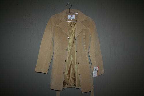 GENUINE leather suede coat.