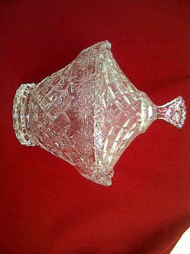 Glass Bon Bon  dish with lid