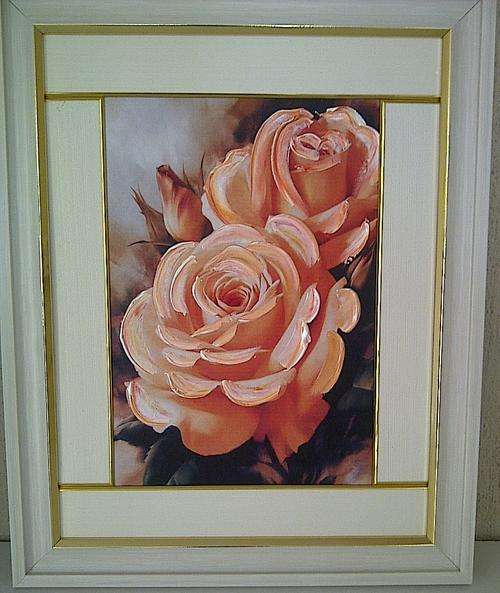 Lovely oil painting Peach Rose