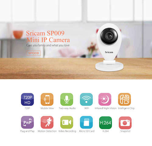 Sricam SP009 720P H.264 WiFi 1.0MP Security IP Cam