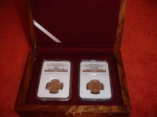 20 YEARS DEMOCRACY 1994-2014 R5 PF69 &  MS66 COINS  in FREE DISPLAY CASE for Keith33 only