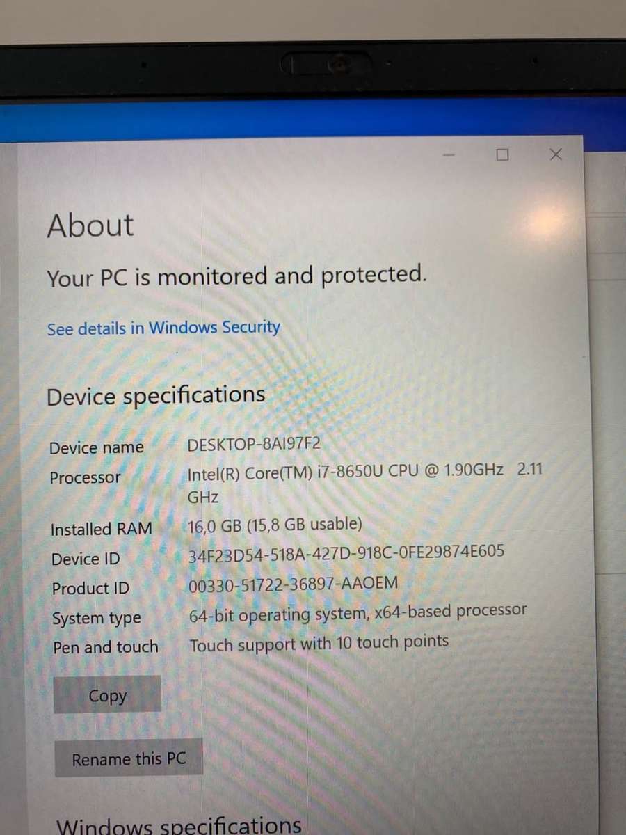 LENOVO X1 CARBON i7 8TH GENERATION