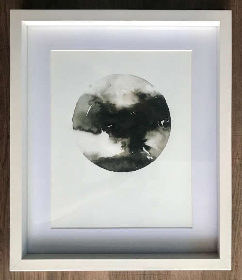 MOON WATERCOLOUR - LIMITED PRINT by AMY KEEVY - FRAMED + FREE SHIPPING