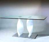 GLASS OFFICE DESK | STUDY DESK | WHITE DINING TABLE BASE | LIMITED CLEARANCE SALE