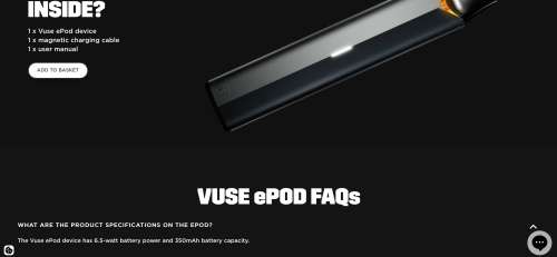 Brand New Vuse ePod 2 full Device Kit e-cigarette vaping unopened unused, seal still on box.