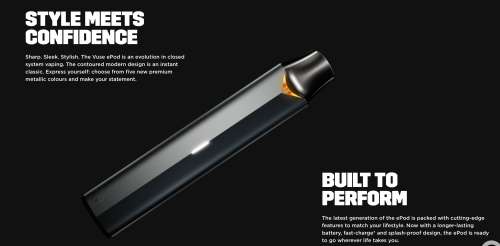 Brand New Vuse ePod 2 full Device Kit e-cigarette vaping unopened unused, seal still on box.