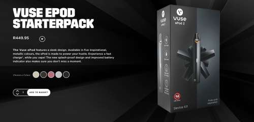 Brand New Vuse ePod 2 full Device Kit e-cigarette vaping unopened unused, seal still on box.