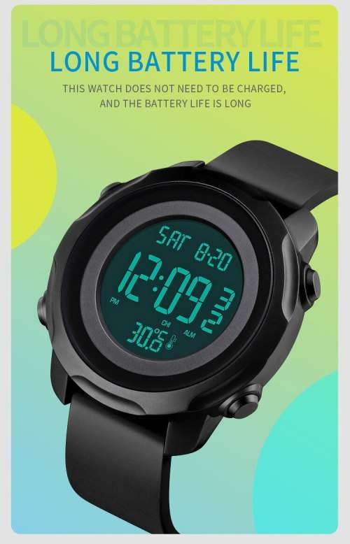 Digital Waterproof BODY TEMPERATURE MEASURING watch. Full Function, 50 m swimming safe.