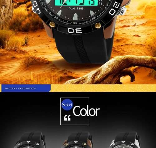 Skmei Eco-Watch Battery plus Solar Assist, Carbon footprint minimizing, waterproof, Metal Casing.