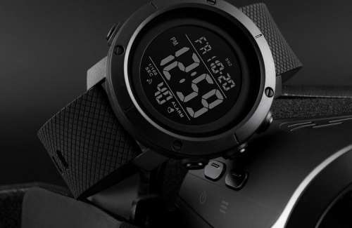 Skmei Stainless Bezel Digital Full Function Chronograph 50m waterproof.